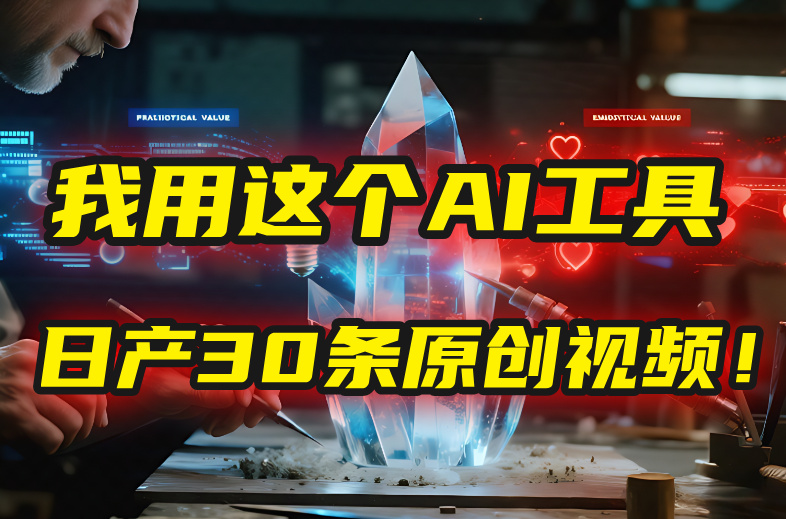 别再真人出镜了！我用这个AI工具，1张照片就能日产30条原创视频！网创库-网创项目资源站-副业项目-创业项目-搞钱项目网创库