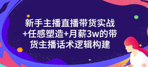 新手主播直播带货实战+信任感塑造+月薪3w的带货主播话术逻辑构建网创库-网创项目资源站-副业项目-创业项目-搞钱项目网创库
