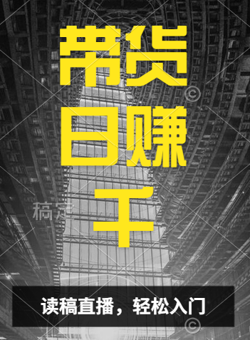 视频号技术直播带货， 会读稿就行，小白日入1000+网创库-网创项目资源站-副业项目-创业项目-搞钱项目网创库