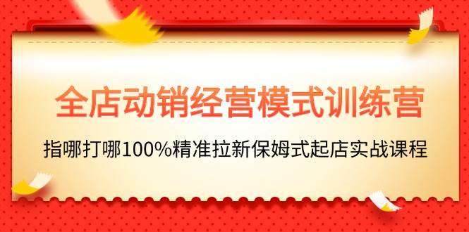 全店动销-经营模式训练营，指哪打哪100%精准拉新保姆式起店实战课程网创库-网创项目资源站-副业项目-创业项目-搞钱项目网创库
