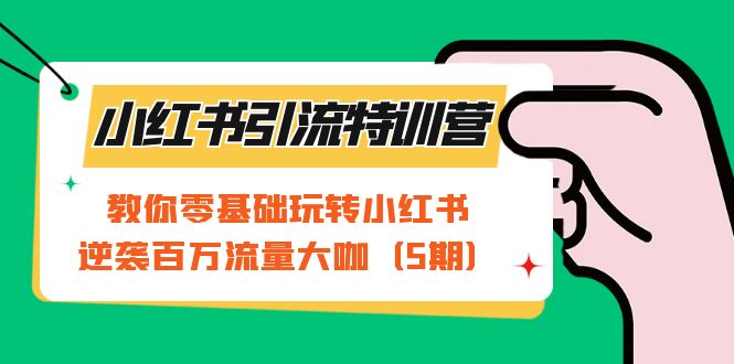 小红书引流特训营-第5期：教你零基础玩转小红书，逆袭百万流量大咖网创库-网创项目资源站-副业项目-创业项目-搞钱项目网创库