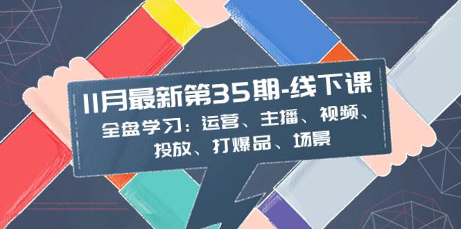 11月最新-35期-线下课：全盘学习：运营、主播、视频、投放、打爆品、场景网创库-网创项目资源站-副业项目-创业项目-搞钱项目网创库