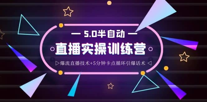 蚂蚁·5.0半自动直播2345打法，半自动爆流直播技术+5分钟卡点循环引爆话术网创库-网创项目资源站-副业项目-创业项目-搞钱项目网创库