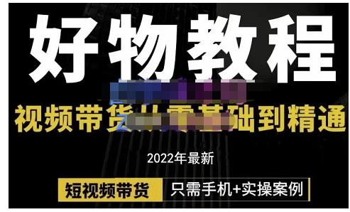 锅锅老师好物分享课程：短视频带货从零基础到精通，只需手机+实操网创库-网创项目资源站-副业项目-创业项目-搞钱项目网创库