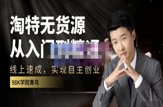 98k学院的淘特无货源线上速成课，从入门到精通，让你最小投入，最高回报网创库-网创项目资源站-副业项目-创业项目-搞钱项目网创库