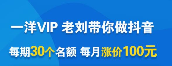 一洋电商抖音VIP，每月集训课+实时答疑+资源共享+联盟合作价值580元网创库-网创项目资源站-副业项目-创业项目-搞钱项目网创库