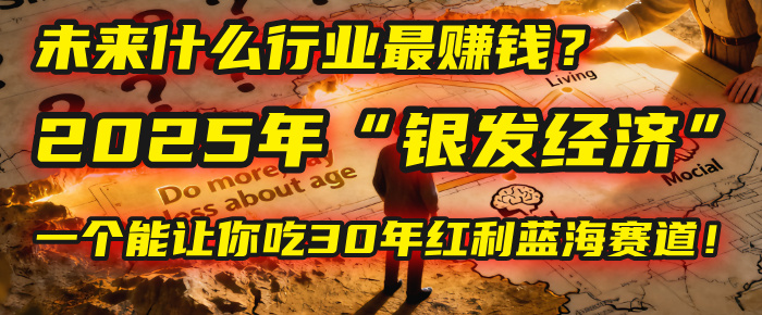 未来什么行业最赚钱？马哥揭秘2025年“银发经济”：一个能让你吃30年红利的蓝海赛道！网创库-网创项目资源站-副业项目-创业项目-搞钱项目网创库