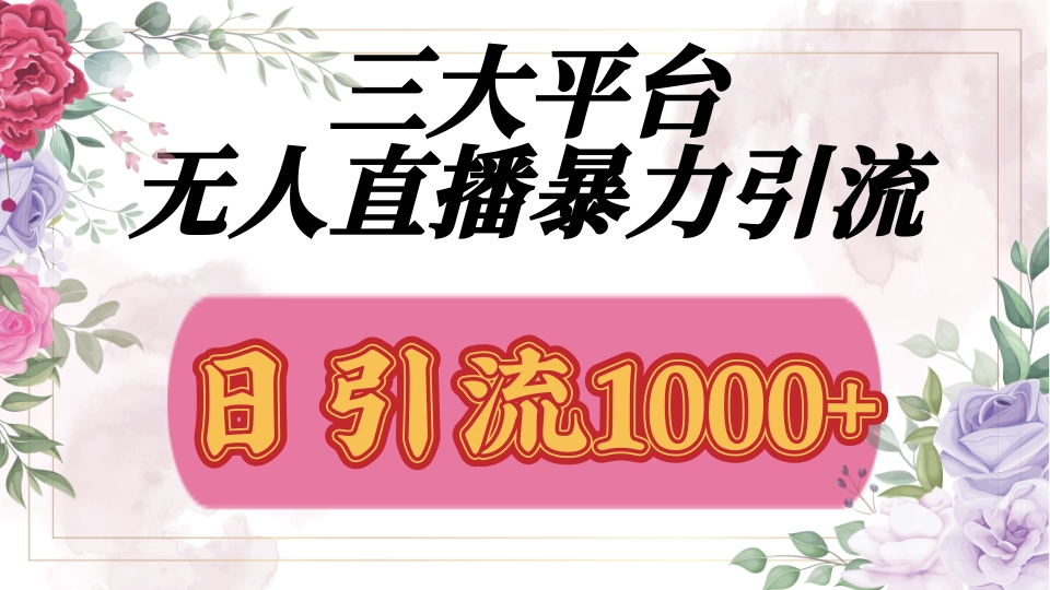 抖音，快手，视频号全平台通用，无人直播引流法，利用图片,模板,整套话术挂机全天支持矩阵操作，无限设备多开，超暴力引流，1000+高质量精准创业粉网创库-网创项目资源站-副业项目-创业项目-搞钱项目网创库