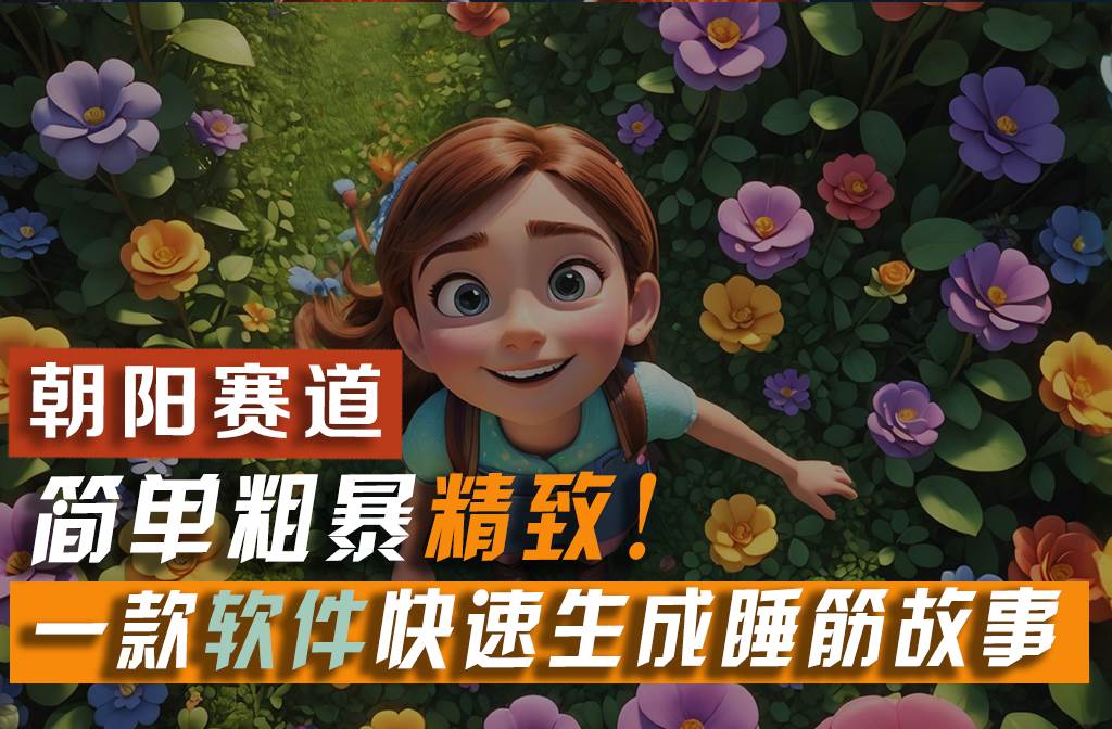 利用一款软件5分钟一条爆款睡前故事，简单粗暴精致！小白月入2w+网创库-网创项目资源站-副业项目-创业项目-搞钱项目网创库