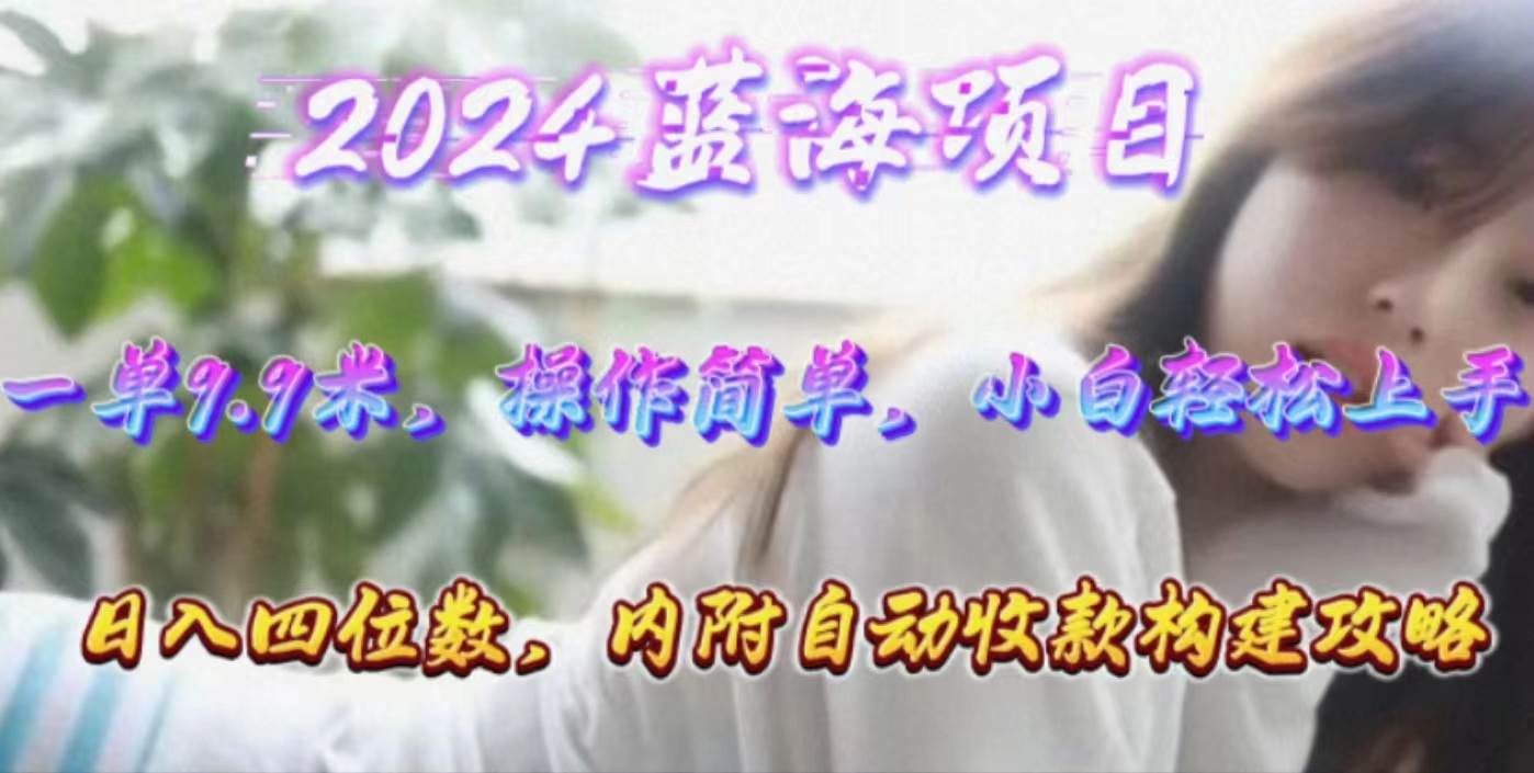 年轻群体的蓝海市场，1单9.9元，操作简单，小白轻松上手，日入四位数网创库-网创项目资源站-副业项目-创业项目-搞钱项目网创库