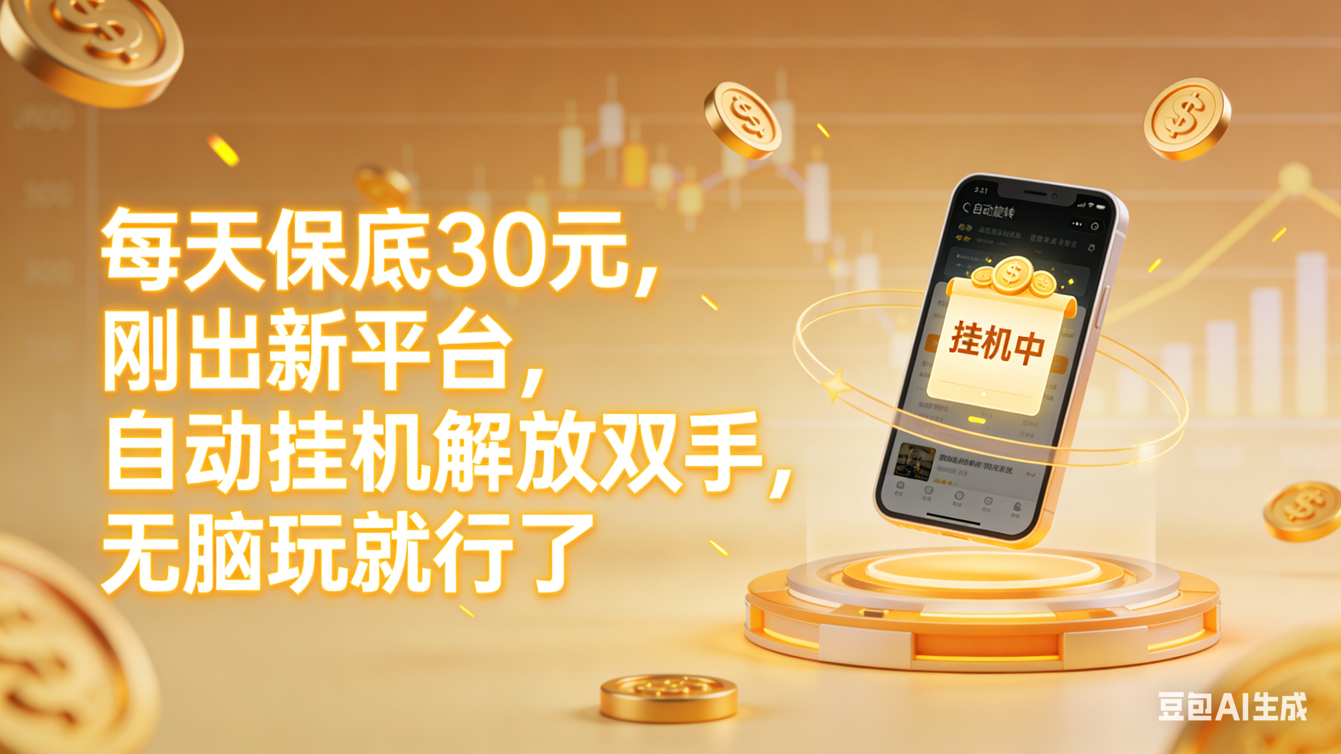 每天保底30元，刚出新平台，自动挂机解放双手，无脑玩就行了网创库-网创项目资源站-副业项目-创业项目-搞钱项目网创库