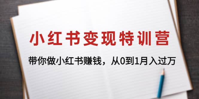小红书变现特训营：带你做小红书项目网创库-网创项目资源站-副业项目-创业项目-搞钱项目网创库