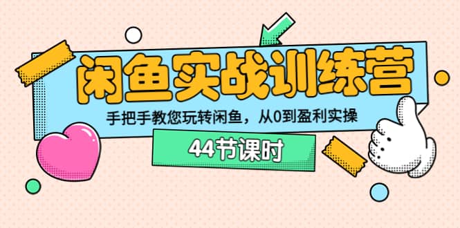 闲鱼实战训练营：手把手教您玩转闲鱼，从0到盈利实操（44节课时）网创库-网创项目资源站-副业项目-创业项目-搞钱项目网创库