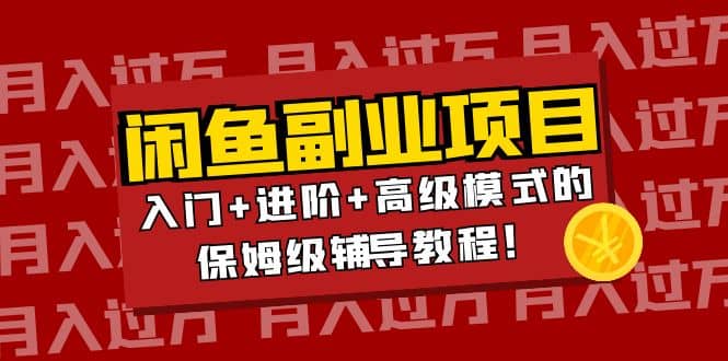 月入过万闲鱼副业项目：入门+进阶+高级模式的保姆级辅导教程网创库-网创项目资源站-副业项目-创业项目-搞钱项目网创库