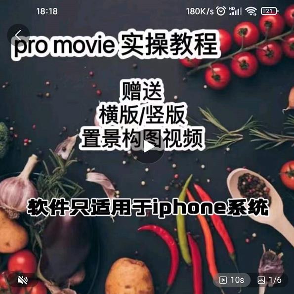 漆十二美食摄影，25​节promovie实操高手课节网创库-网创项目资源站-副业项目-创业项目-搞钱项目网创库