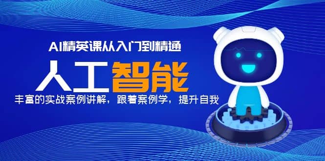 AI精英课从入门到精通，丰富的实战案例讲解，跟着案例学，提升自我网创库-网创项目资源站-副业项目-创业项目-搞钱项目网创库