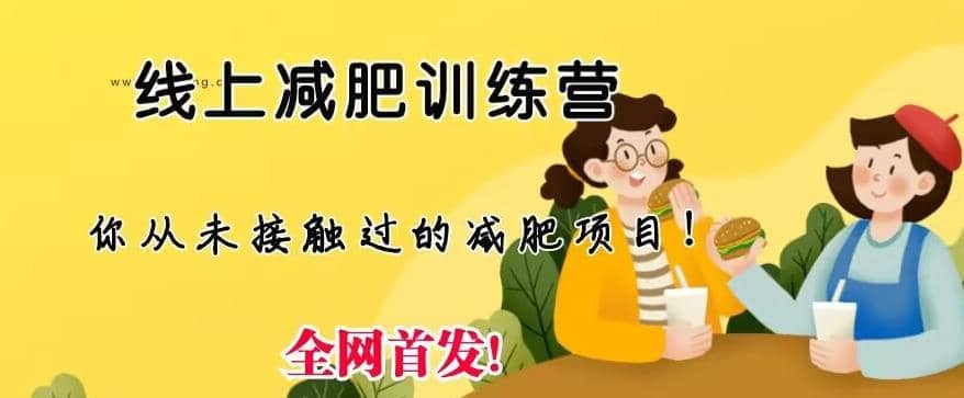 线上减肥训练营，足不出户，仅靠拉几个社群，发几条朋友圈，就可以月实现入五位【揭秘】网创库-网创项目资源站-副业项目-创业项目-搞钱项目网创库