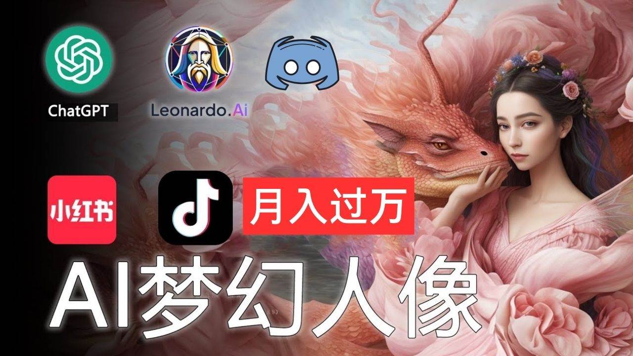AI摄影梦幻人像：零基础也能月入过万的秘密网创库-网创项目资源站-副业项目-创业项目-搞钱项目网创库