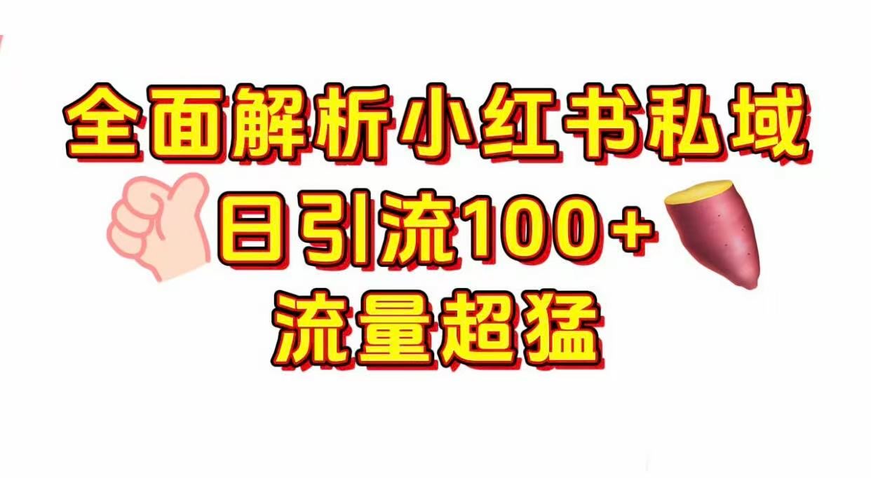 小红书私域引流 每天加100+网创库-网创项目资源站-副业项目-创业项目-搞钱项目网创库