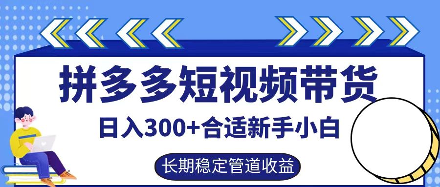 拼多多短视频带货日入300+实操落地流程网创库-网创项目资源站-副业项目-创业项目-搞钱项目网创库