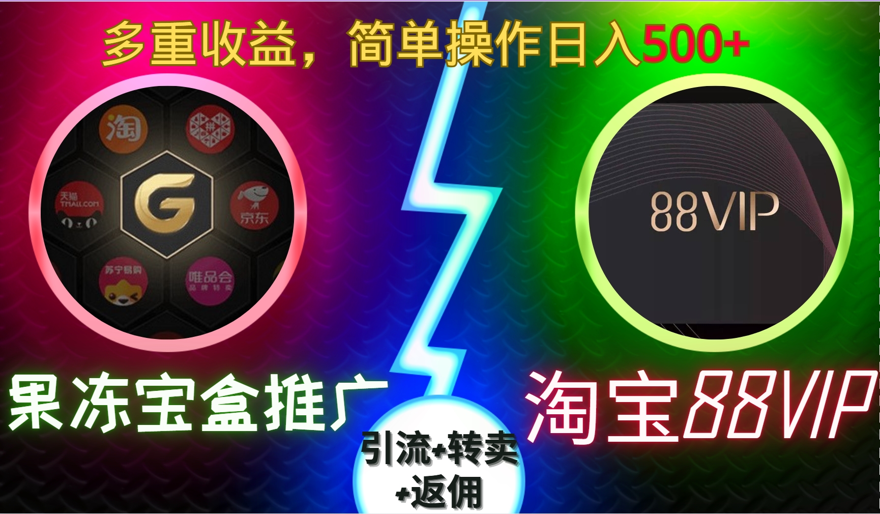 果冻宝盒推广88VIP，引流+转卖+返佣，多重收益，简单操作日入500+网创库-网创项目资源站-副业项目-创业项目-搞钱项目网创库