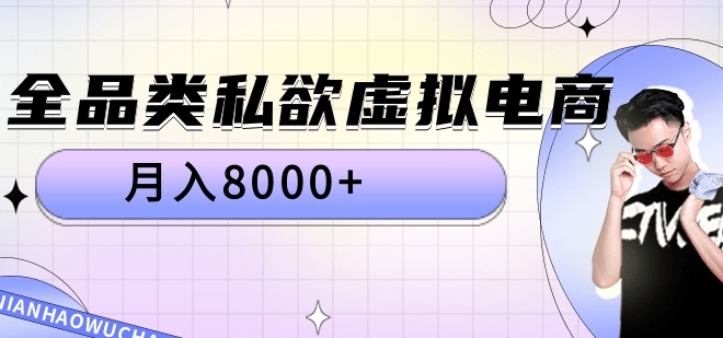 全品类私域虚拟电商，月入8000+网创库-网创项目资源站-副业项目-创业项目-搞钱项目网创库