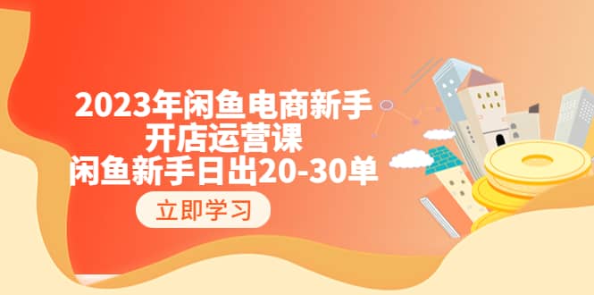2023年闲鱼电商新手开店运营课：闲鱼新手日出20-30单（18节-实战干货）网创库-网创项目资源站-副业项目-创业项目-搞钱项目网创库