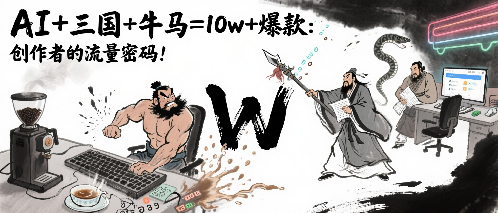 AI+三国+牛马=10w+爆款：创作者的流量密码！网创库-网创项目资源站-副业项目-创业项目-搞钱项目网创库
