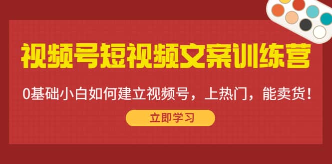 视频号短视频文案训练营：0基础小白如何建立视频号，上热门，能卖货！网创库-网创项目资源站-副业项目-创业项目-搞钱项目网创库