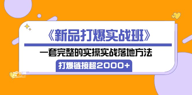 《新品打爆实战班》一套完整的实操实战落地方法，打爆链接超2000+（38节课)网创库-网创项目资源站-副业项目-创业项目-搞钱项目网创库