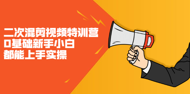 二次混剪视频特训营，0基础新手小白都能上手实操，两天开干网创库-网创项目资源站-副业项目-创业项目-搞钱项目网创库