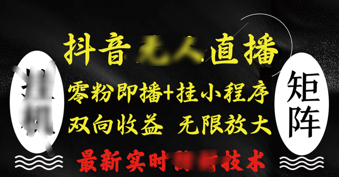 抖音无人直播最新独家玩法，小雪花+撸音浪双向收益，可矩阵放大网创库-网创项目资源站-副业项目-创业项目-搞钱项目网创库