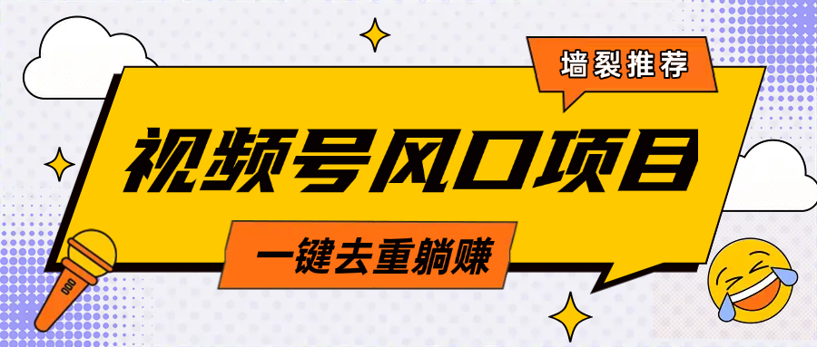视频号风口蓝海项目，中老年人的流量密码，简单无脑，一键去重，轻松月入过万网创库-网创项目资源站-副业项目-创业项目-搞钱项目网创库