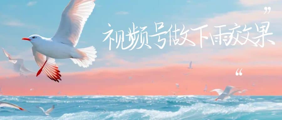 视频号做下雨视频一个账号一周涨粉10W+年入100w网创库-网创项目资源站-副业项目-创业项目-搞钱项目网创库
