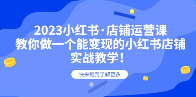 2023小红书·店铺运营课，教你做一个能变现的小红书店铺，20节-实战教学网创库-网创项目资源站-副业项目-创业项目-搞钱项目网创库