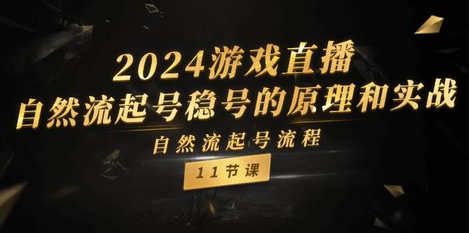 2024游戏直播-自然流起号稳号的原理和实战，自然流起号流程（11节）网创库-网创项目资源站-副业项目-创业项目-搞钱项目网创库