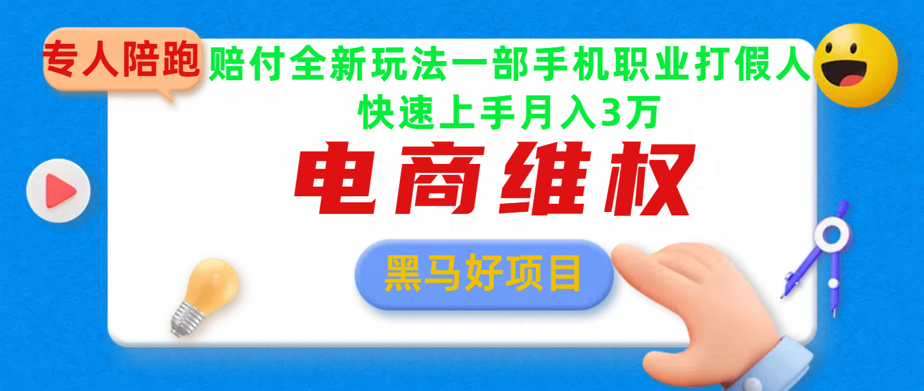 2025电商维权最新玩法一部手机轻松上手网创库-网创项目资源站-副业项目-创业项目-搞钱项目网创库