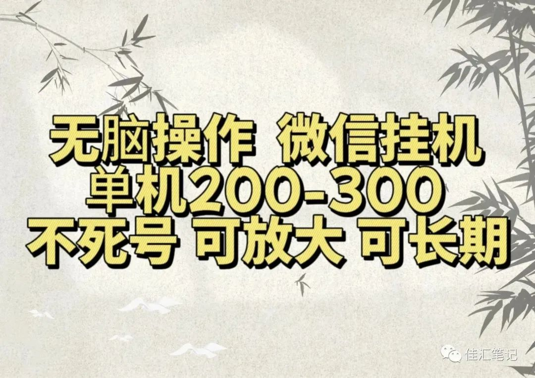 无脑操作微信视频号挂机单机200-300一天，不死号，可放大，工作室实测网创库-网创项目资源站-副业项目-创业项目-搞钱项目网创库