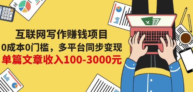 互联网写作赚钱项目：0成本0门槛，多平台同步变现，单篇文章收入100-3000元网创库-网创项目资源站-副业项目-创业项目-搞钱项目网创库