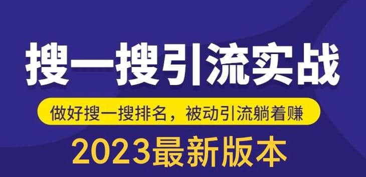外面收费980的最新公众号搜一搜引流实训课，日引200+网创库-网创项目资源站-副业项目-创业项目-搞钱项目网创库