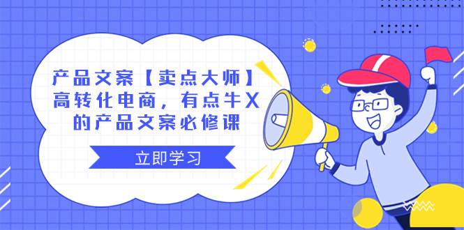 产品文案【卖点大师】高转化电商，有点牛X的 产品文案必修课网创库-网创项目资源站-副业项目-创业项目-搞钱项目网创库