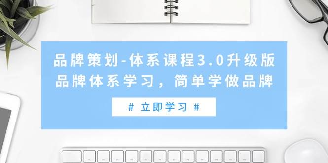 品牌策划-体系课程3.0升级版，品牌体系学习，简单学做品牌（高清无水印）网创库-网创项目资源站-副业项目-创业项目-搞钱项目网创库
