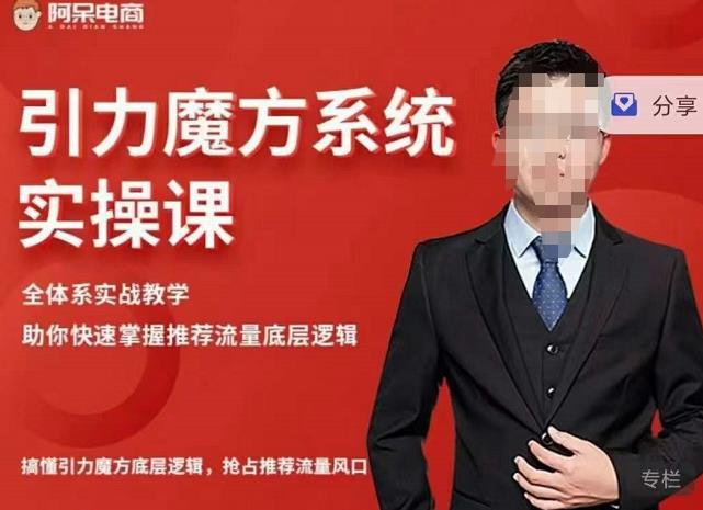 阿呆-引力魔方系统实操课，全体系实战教学，助你快速掌握推荐流量底层逻辑网创库-网创项目资源站-副业项目-创业项目-搞钱项目网创库