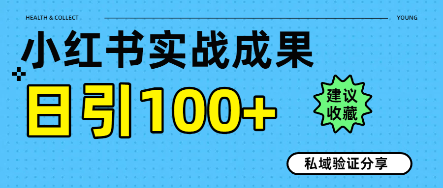 实战成果！小红书图文引流日引100+私域流量经验分享网创库-网创项目资源站-副业项目-创业项目-搞钱项目网创库