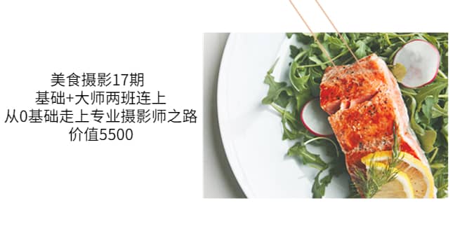 美食摄影17期 基础+大师两班连上，从0基础走上专业摄影师之路-价值5500网创库-网创项目资源站-副业项目-创业项目-搞钱项目网创库