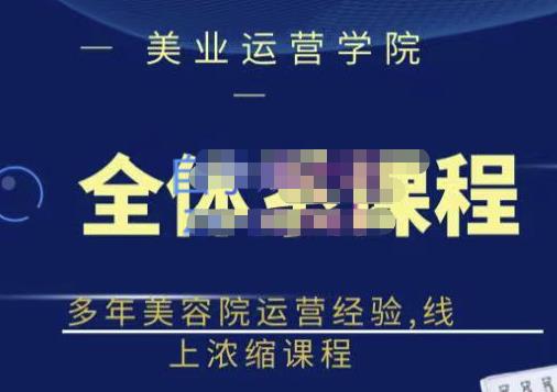 网红美容院全套营销落地课程，多年美容院运营经验，线上浓缩课程网创库-网创项目资源站-副业项目-创业项目-搞钱项目网创库