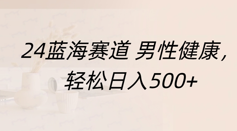 蓝海赛道 男性健康，轻松日入500+网创库-网创项目资源站-副业项目-创业项目-搞钱项目网创库
