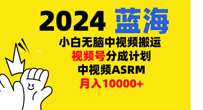 小白无脑复制-中视频视频号-分成计中视频ASRM网创库-网创项目资源站-副业项目-创业项目-搞钱项目网创库