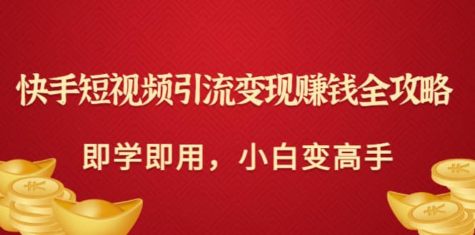 快手短视频引流变现赚钱全攻略：即学即用，小白变高手（价值980元）网创库-网创项目资源站-副业项目-创业项目-搞钱项目网创库