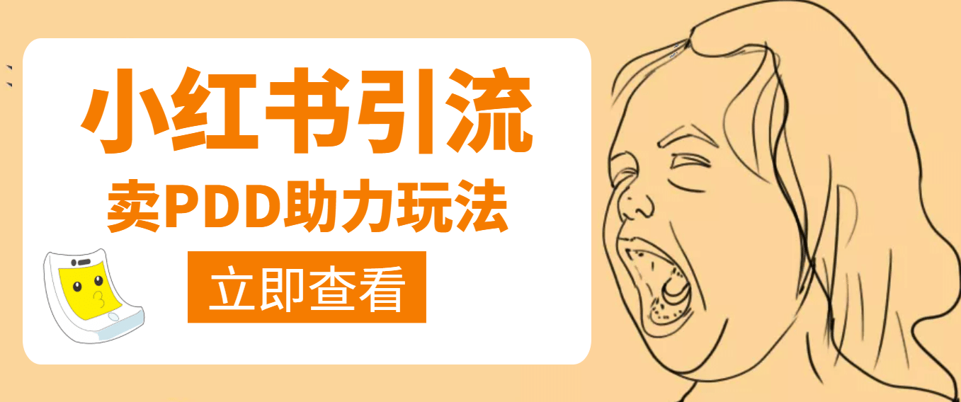 利用小红书卖拼多多助力网创库-网创项目资源站-副业项目-创业项目-搞钱项目网创库